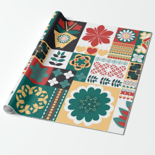Ornament, geometric arrangement of elements, the c wrapping paper