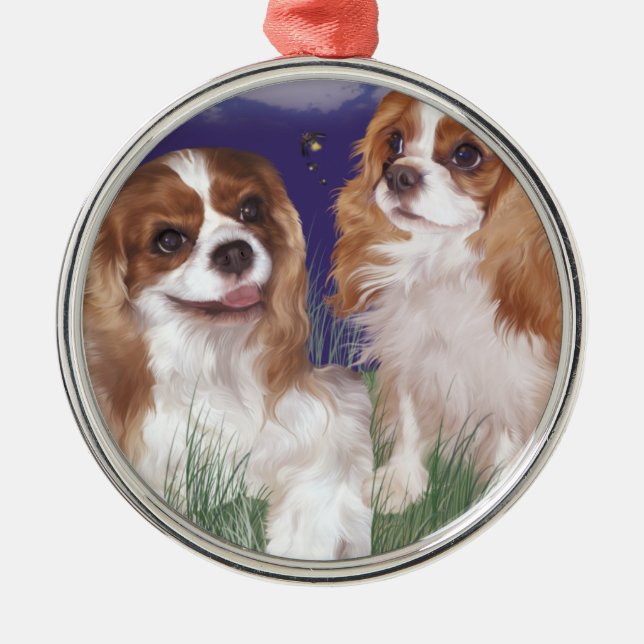Ornament, gift, cavalier spaniel metal ornament (Front)