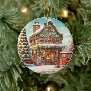 Ornament Gingerbread Candy Cottage