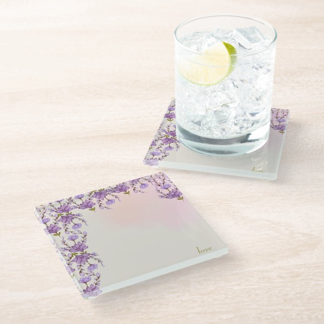 Ornament glass coaster (Angled)