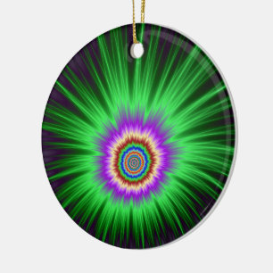 Ornament  Green Star Burst