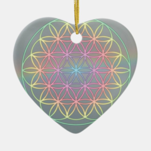 Ornament ~ Heart~Energy "Flower Of Life" (Front)