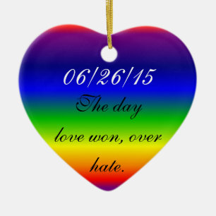Ornament - Heart - Prismatic Rainbow