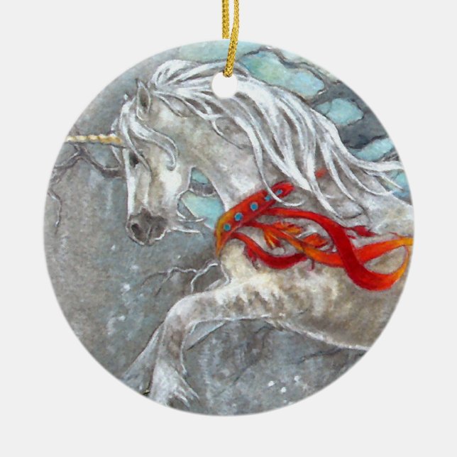 Ornament - Holiday Unicorn (Front)