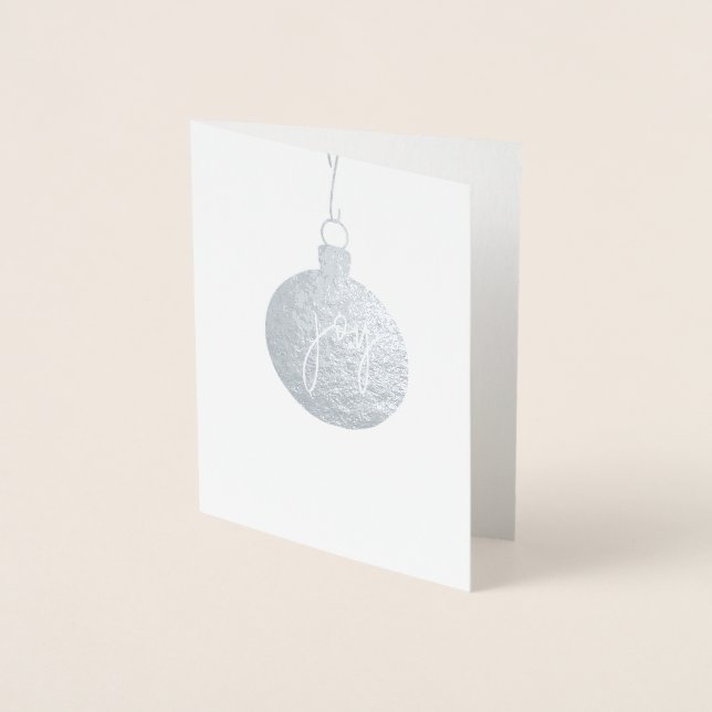 ORNAMENT JOY Holiday Card Silver (Front)