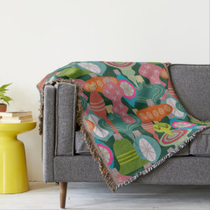 Ornament Jumble Throw Blanket