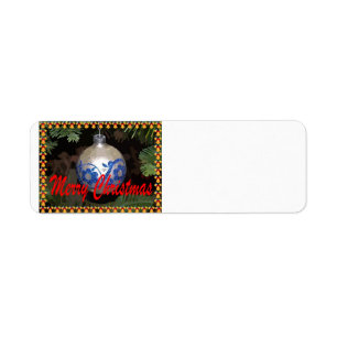Ornament Merry Christmas Avery Label Return Address Label