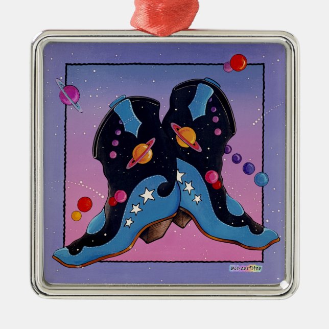 Ornament - Midnight Cowboy Boots (Front)