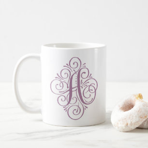 Ornament Monogram Swash Personalised Coffee Mug