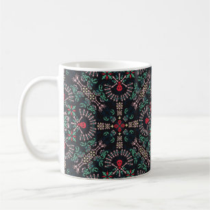 ornament paisley,skulls and bones Bandanna Print,f Coffee Mug