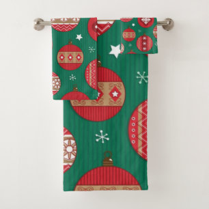 Ornament pattern bath towel set