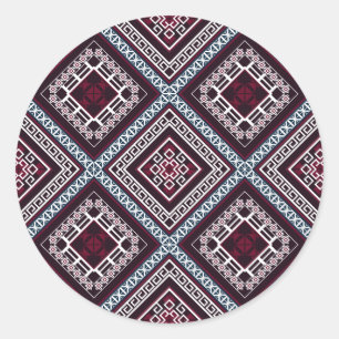 Ornament Pattern Classic Round Sticker