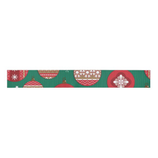 Ornament pattern grosgrain ribbon