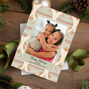 Ornament Pattern Photo Holiday Card