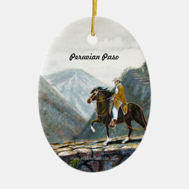 Ornament, Peruvian Mountain Trail Ceramic Ornament (Front)