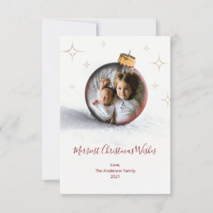 Ornament Photo Christmas Card