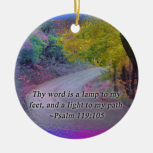ORNAMENT PSALM 119:105 Thy Word Lamp to My Feet