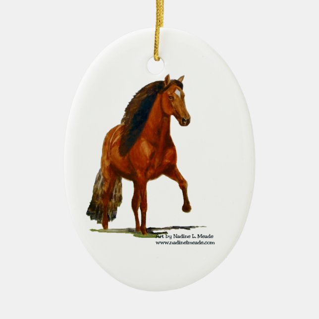 Ornament, Red Peruvian Paso Ceramic Tree Decoration (Front)