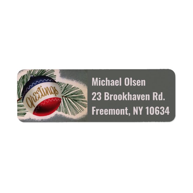 Ornament return address label (Front)