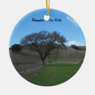 Ornament: Scenic Paso Robles Vineyard Ceramic Tree Decoration