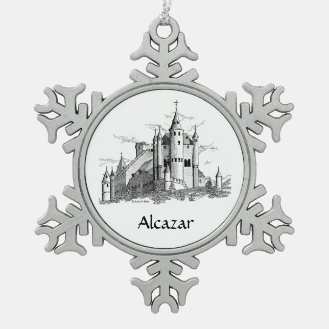 Ornament - Snowflake - Alcazar - castle (Front)