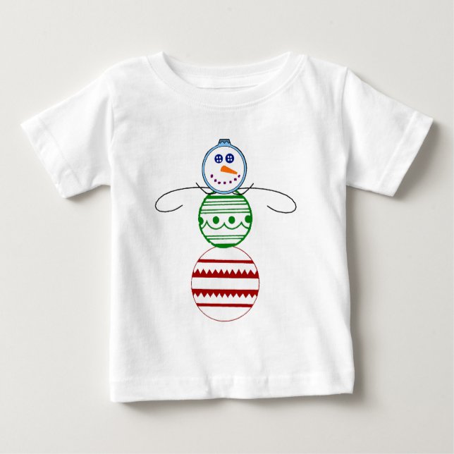 Ornament  Snowman - Toddler Long Sleeve Baby T-Shirt (Front)