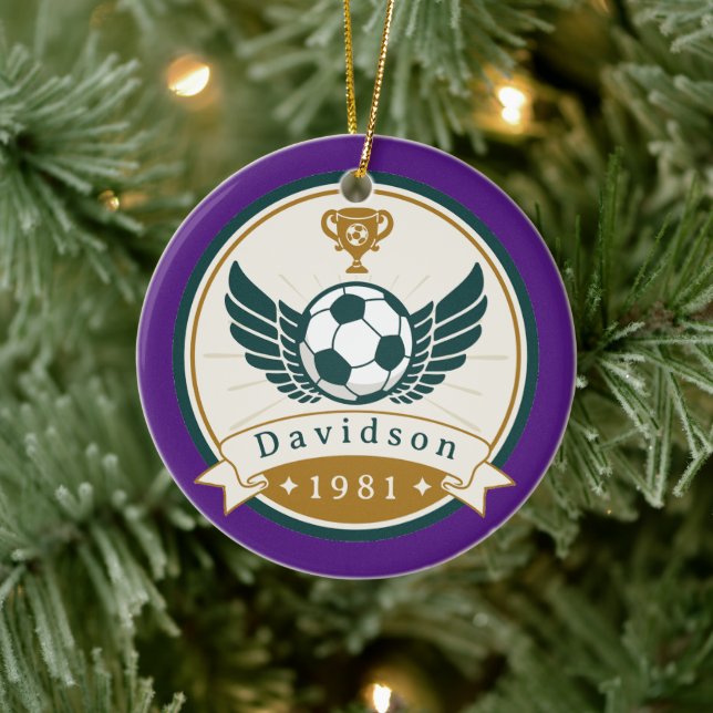 Ornament - Soccer - Personalised - Add Name (Tree)