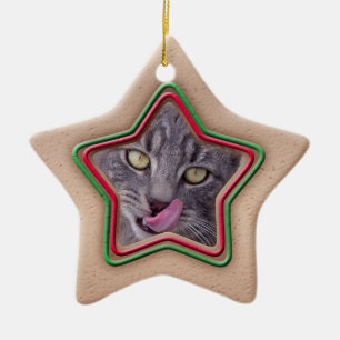 Ornament, Star, Cookie, Photo Ceramic Ornament