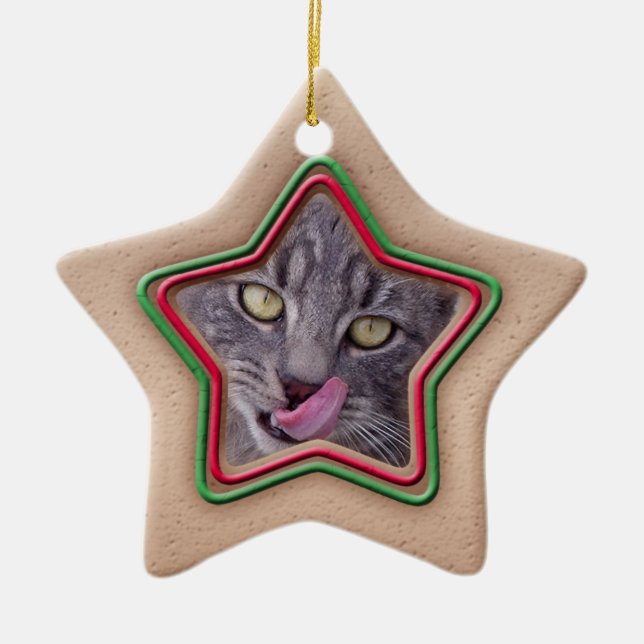 Ornament, Star, Cookie, Photo Ceramic Ornament (Front)