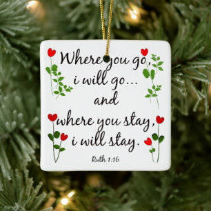 Ornament w Scripture Verse on Marriage (Ruth)