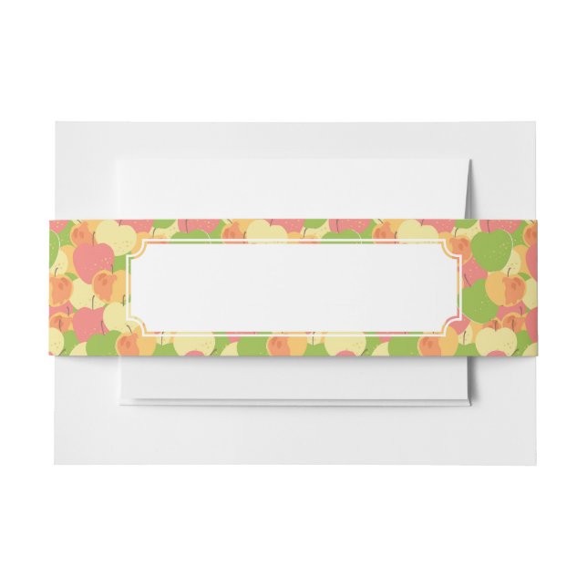Ornament With Apples Invitation Belly Band (Front Example)