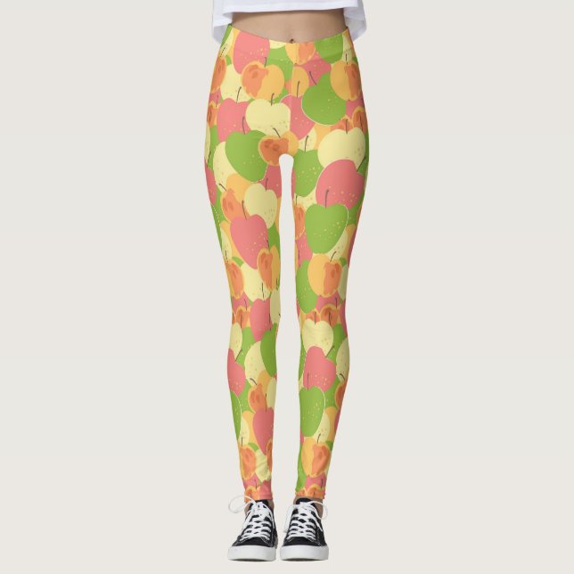 Ornament With Apples Leggings (Front)