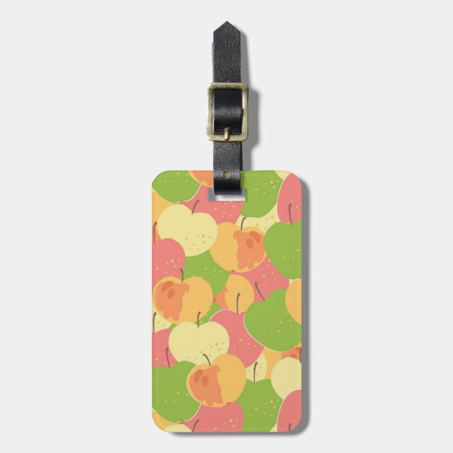 Ornament With Apples Luggage Tag (Front Vertical)