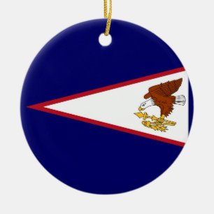 Ornament with flag of American Samoa