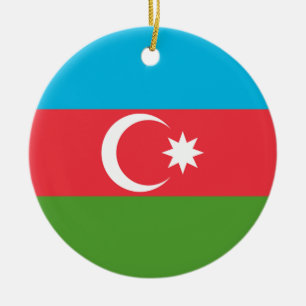 Ornament with flag of Azerbaijan