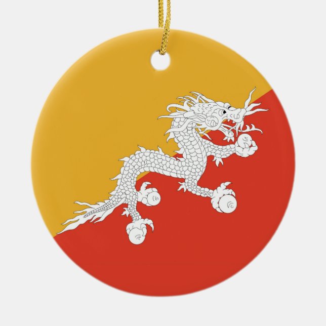 Ornament with flag of Bhutan (Front)
