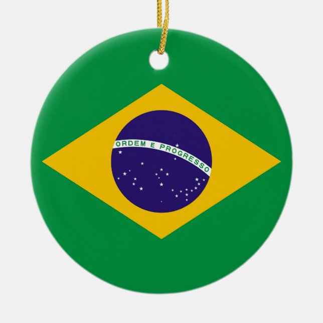 Ornament with flag of Brazil (Front)