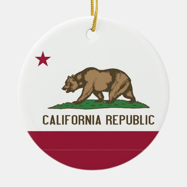 Ornament with flag of California (Front)