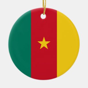 Ornament with flag of Cameroon