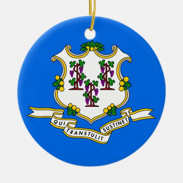 Ornament with flag of Connecticut (Front)