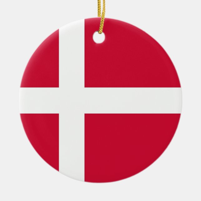 Ornament with flag of Denmark (Front)