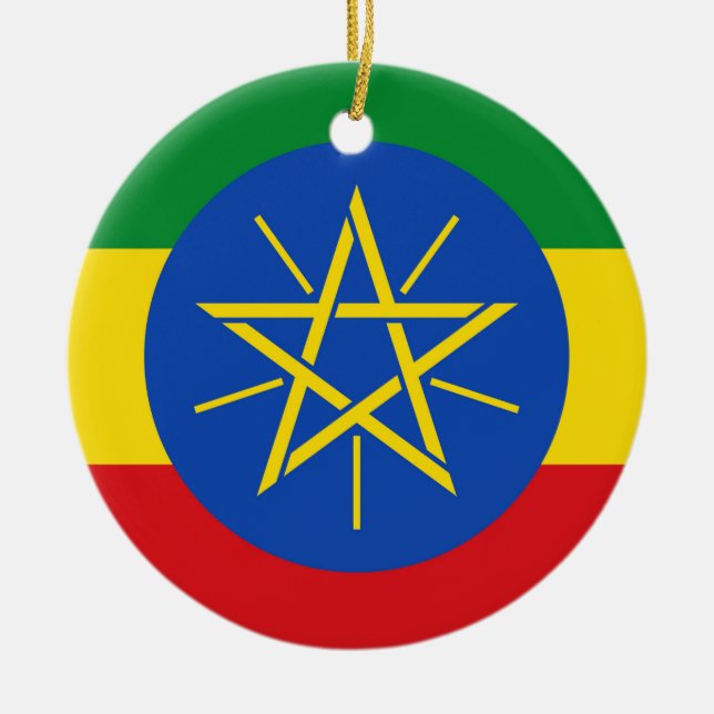 Ornament with flag of Ethiopia (Front)