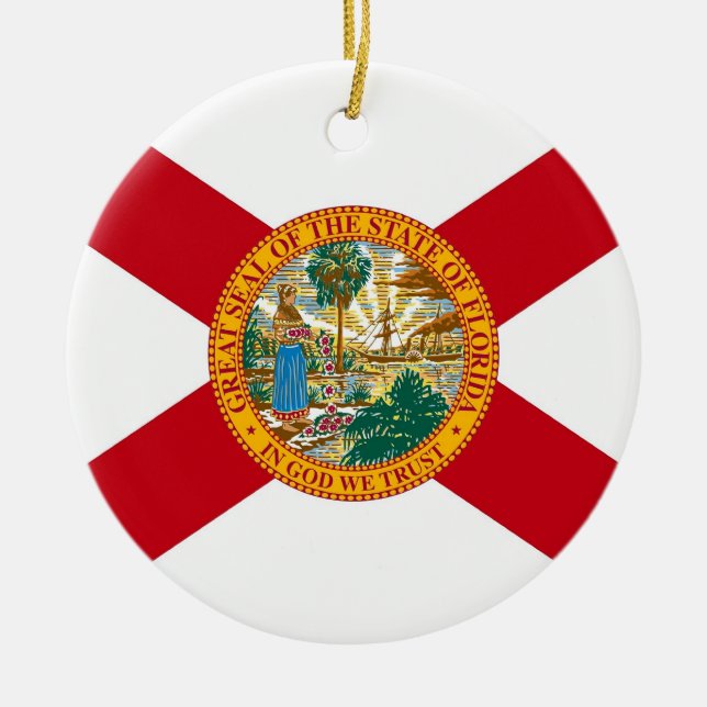 Ornament with flag of Florida (Front)