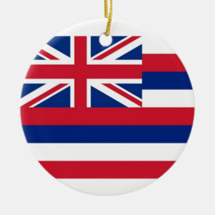 Ornament with flag of Hawaii