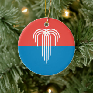Ornament with flag of Kansas  City, Missouri