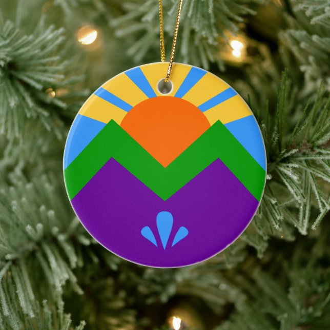 Ornament with flag of Manitou Springs, Colorado (Tree)
