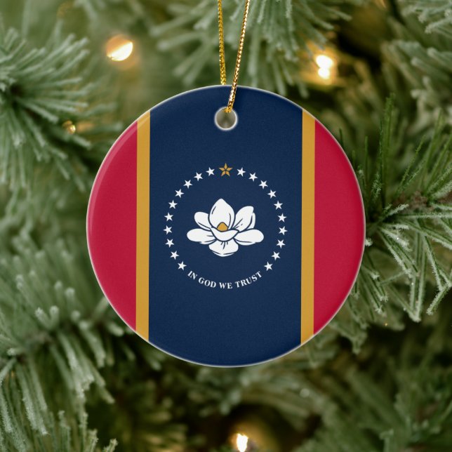 Ornament with flag of Mississippi State, USA (Tree)