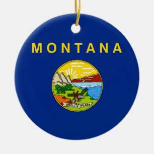 Ornament with flag of Montana