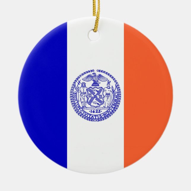 Ornament with flag of New York (Front)