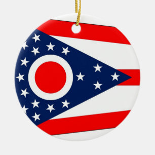 Ornament with flag of Ohio